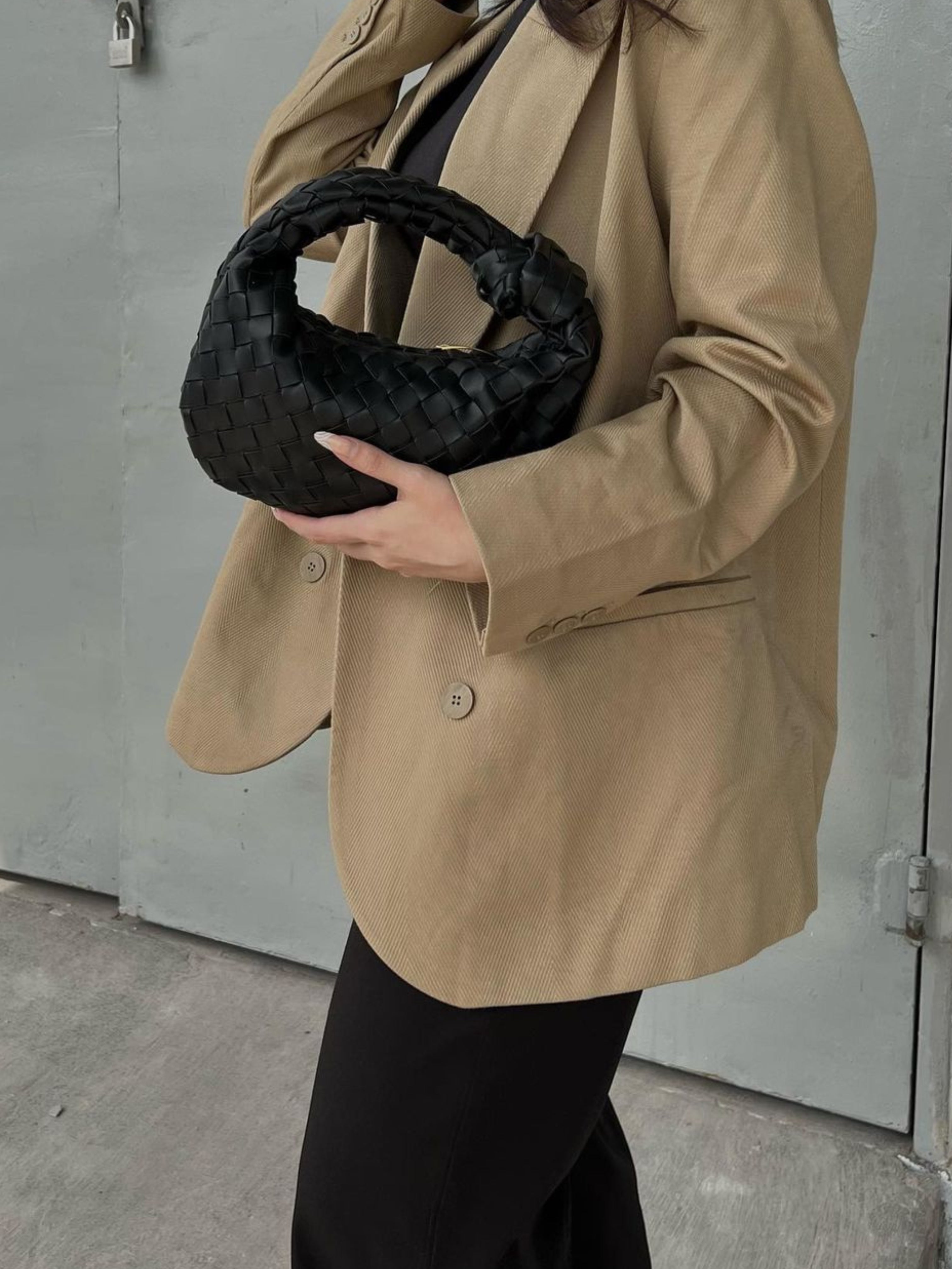 Marigold Geflochtene Mini-Handtasche