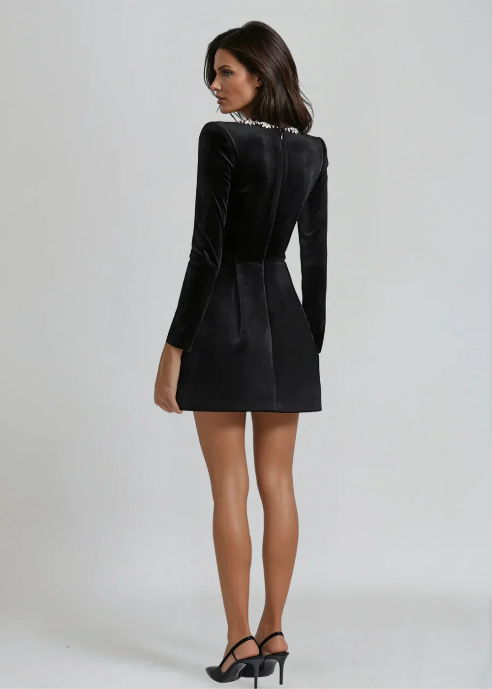 NOMI™ | Abito Mini in Velluto
