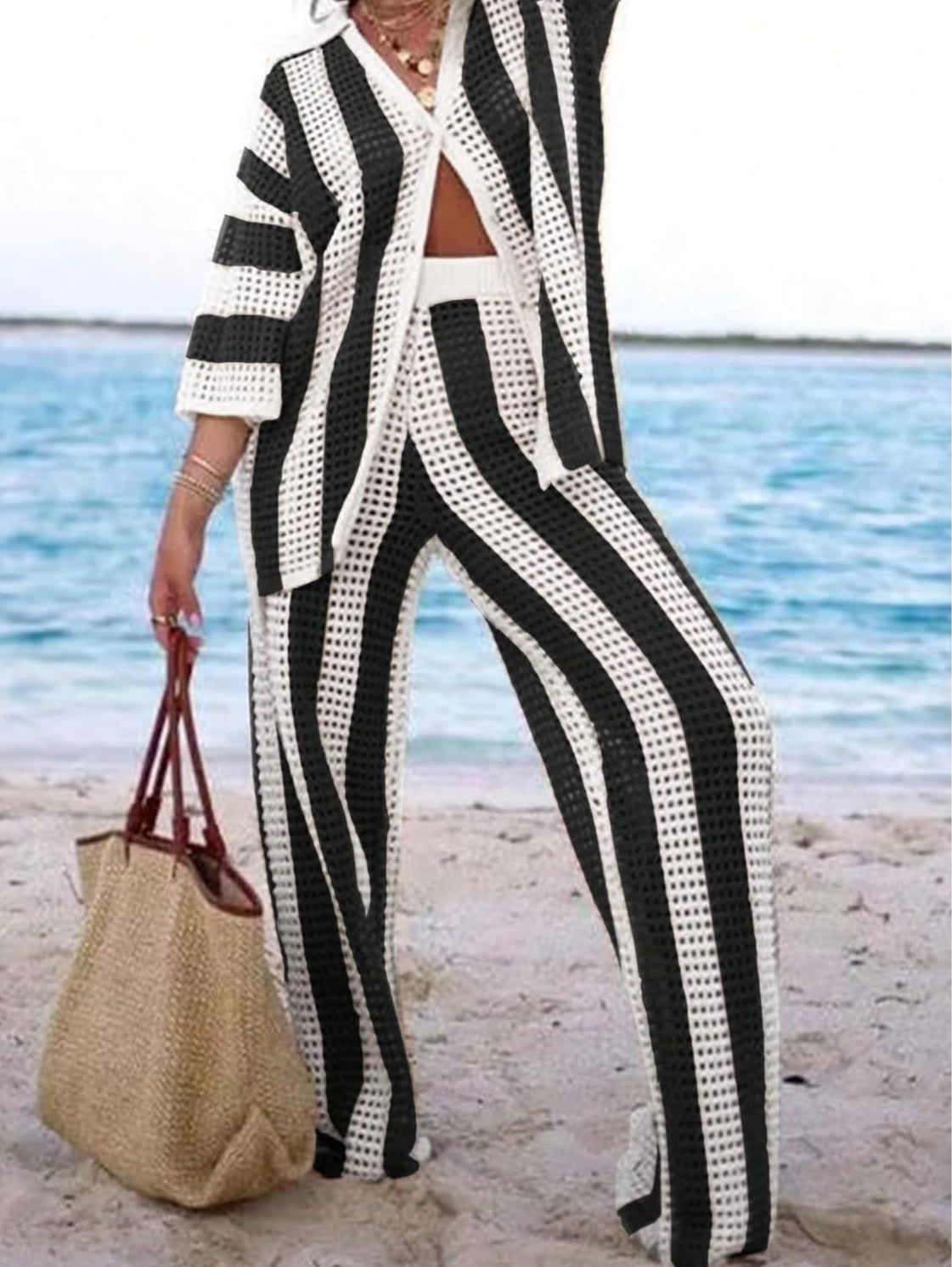 Mira – Striped Knit Set