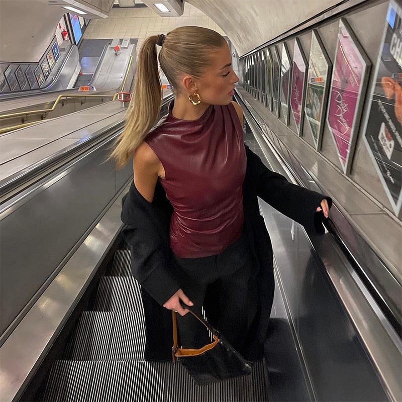 Scarlett Leather Top