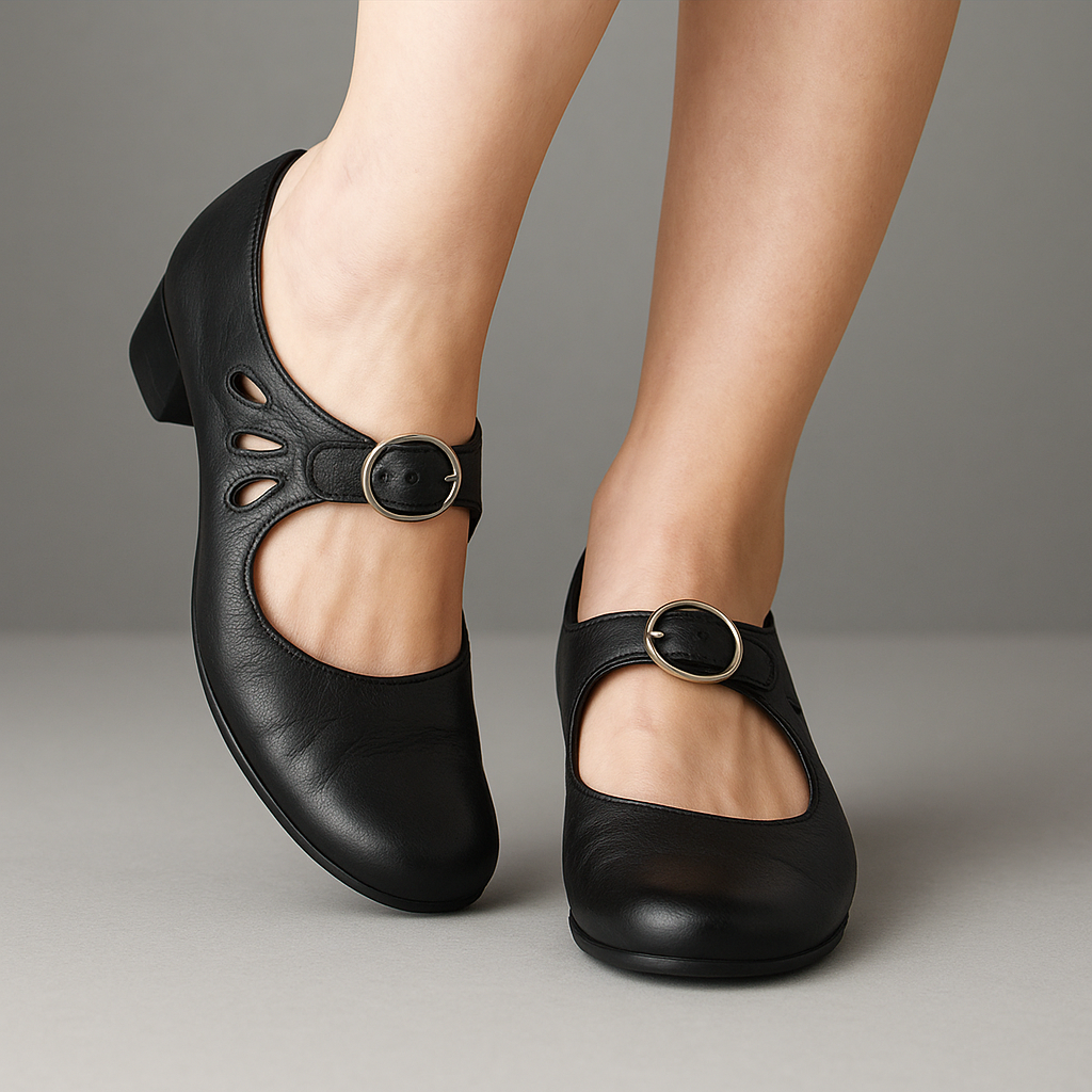 Denisa | Orthopædiske Ledersandaler med behagelig kilehælt