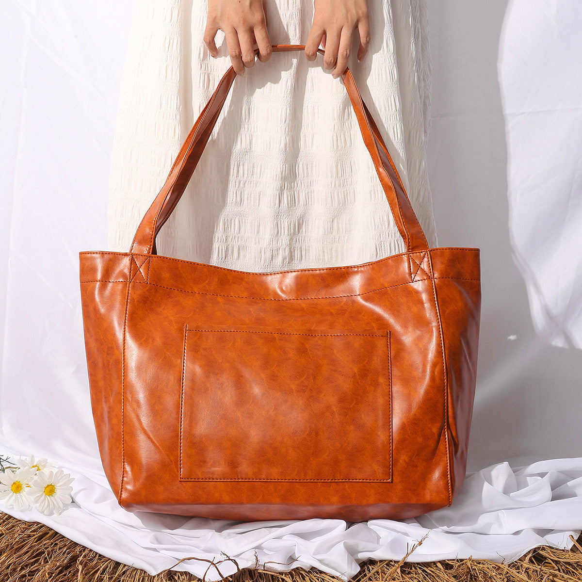 Aurelia – Nero Vintage Leather Tote Bag