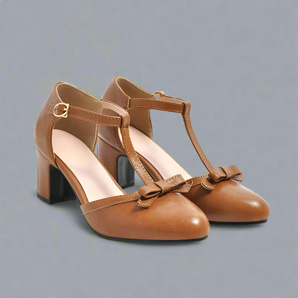 Carina | Tacchi Vintage Ortopedici con Fiocco