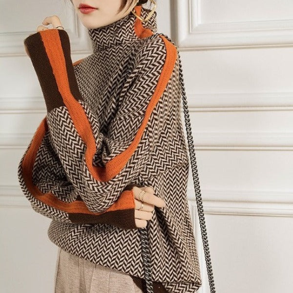 Natalia | Maglione con strisce a contrasto evidenti