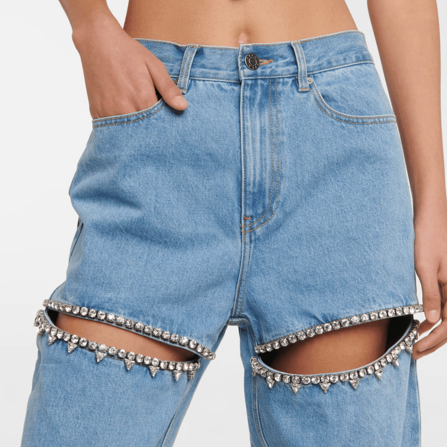 LIRIANA – CUTOUT HIGH-RISE JEANS