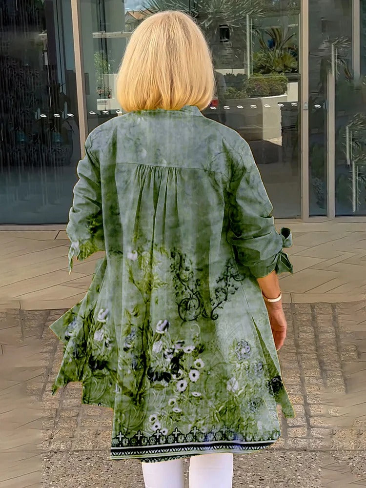 Florabel - Jacke aus bedruckter Baumwolle mit Schleifenärmeln