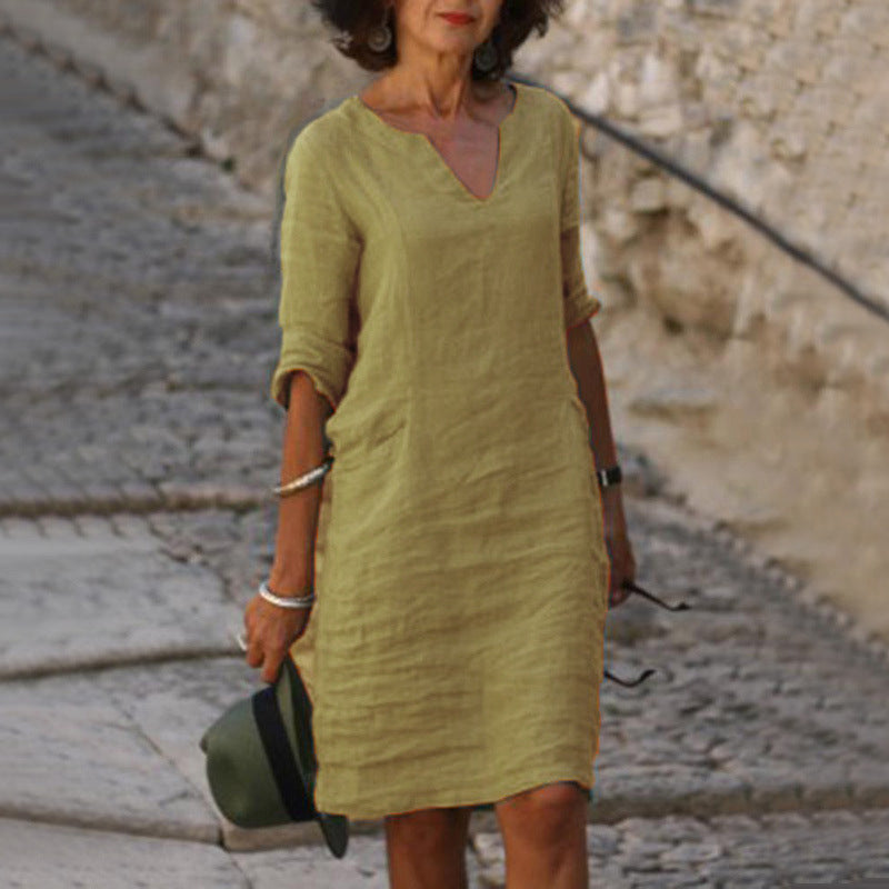 Josette™ | Elegantes Kleid mit V-Ausschnitt