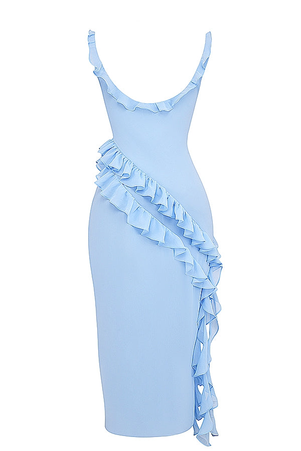 Dalila | Langes Kleid mit Rüschen