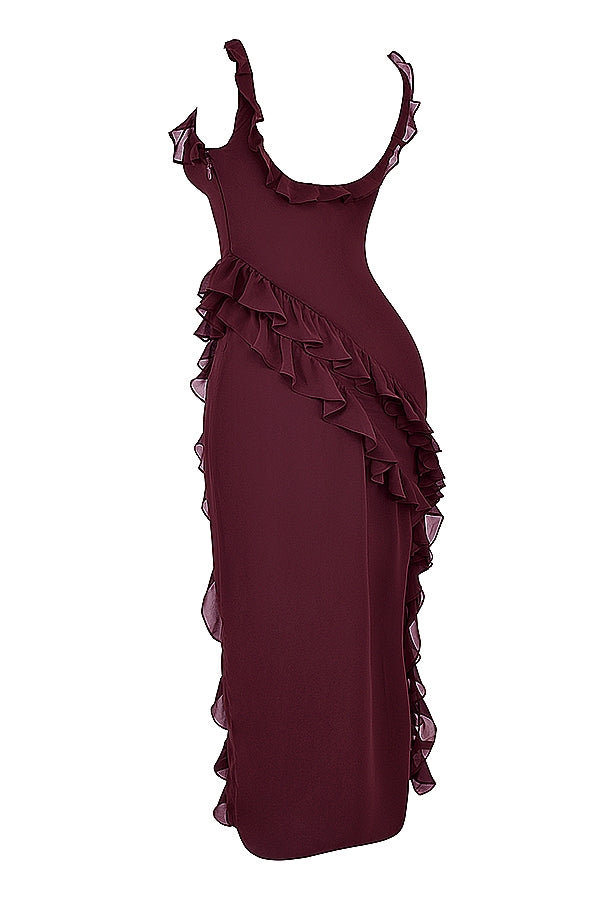 Dalila | Langes Kleid mit Rüschen