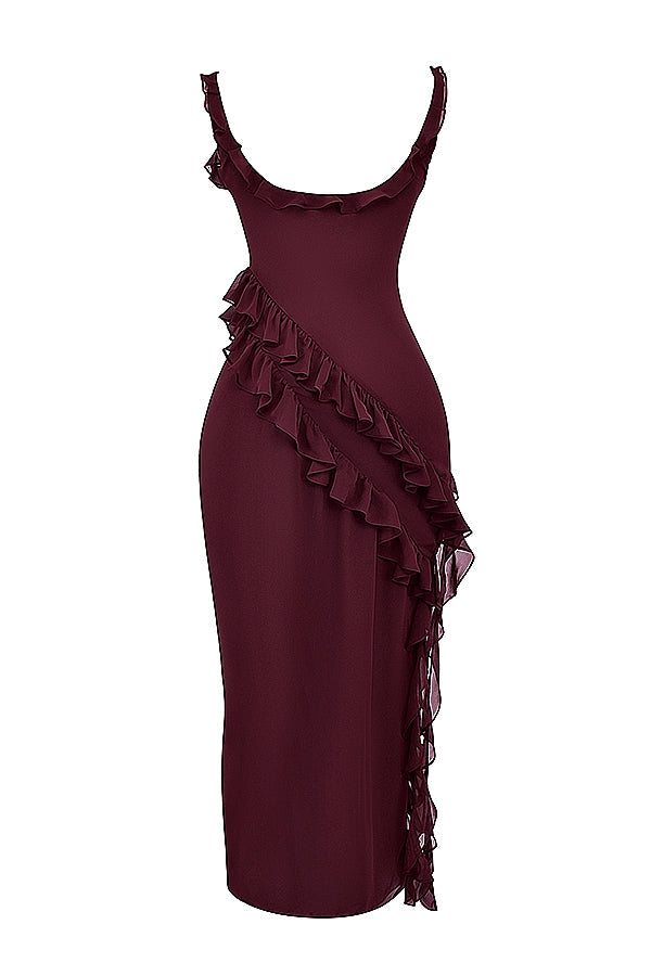 Dalila | Langes Kleid mit Rüschen