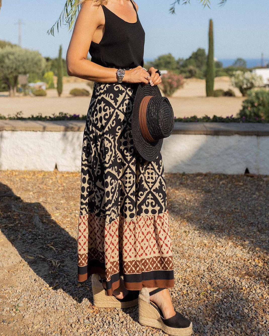 Cassey™ - Boho Stil Nederdel