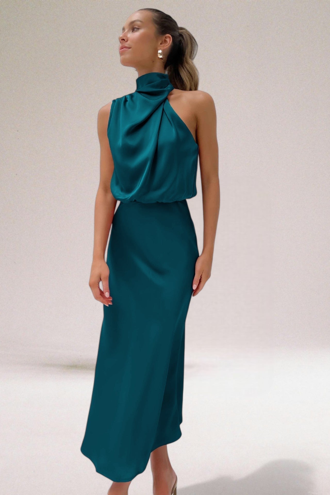 Flavia™ | Glamouröse satinierte Kleid