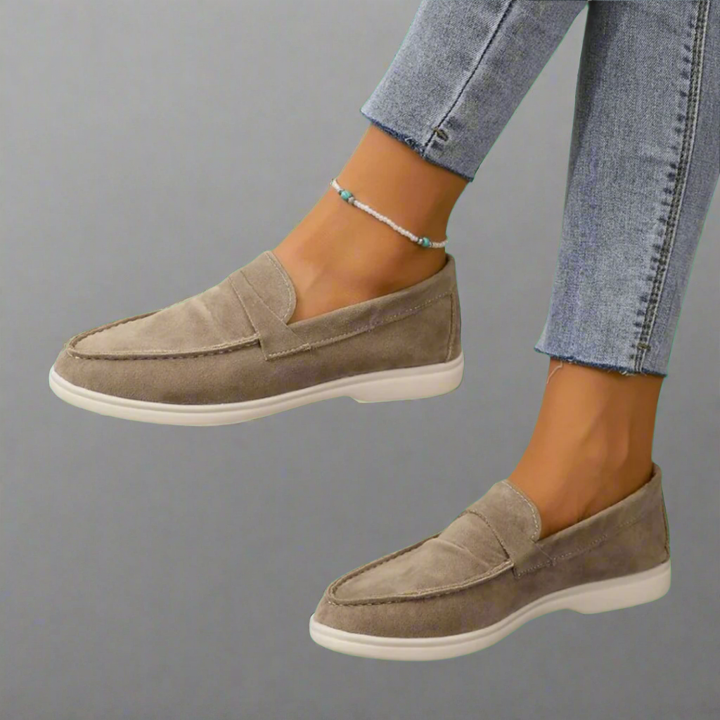 Hannah | Mocassini eleganti in suede fatti a mano