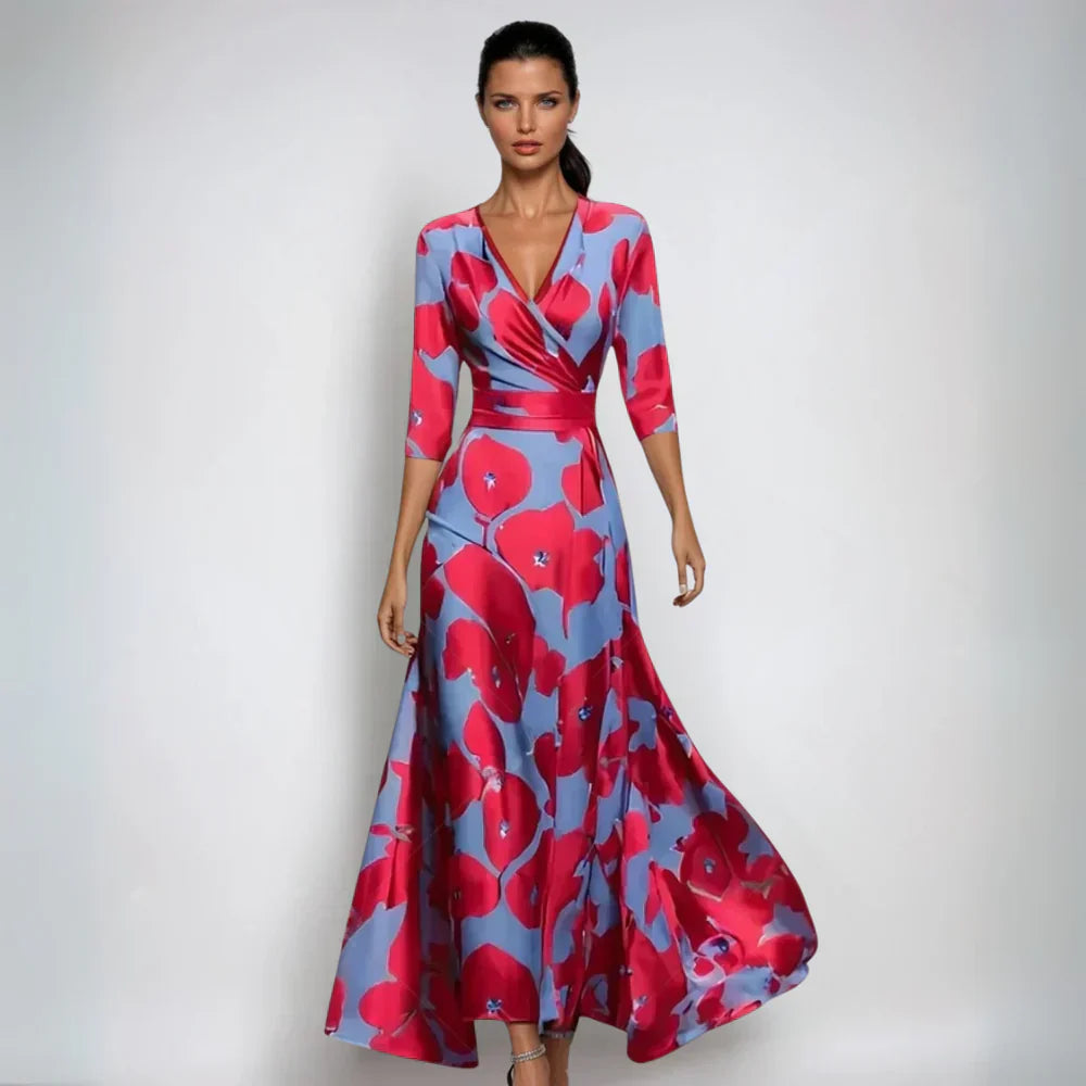 Emily™ | Elegantes Blumen-Wickelkleid