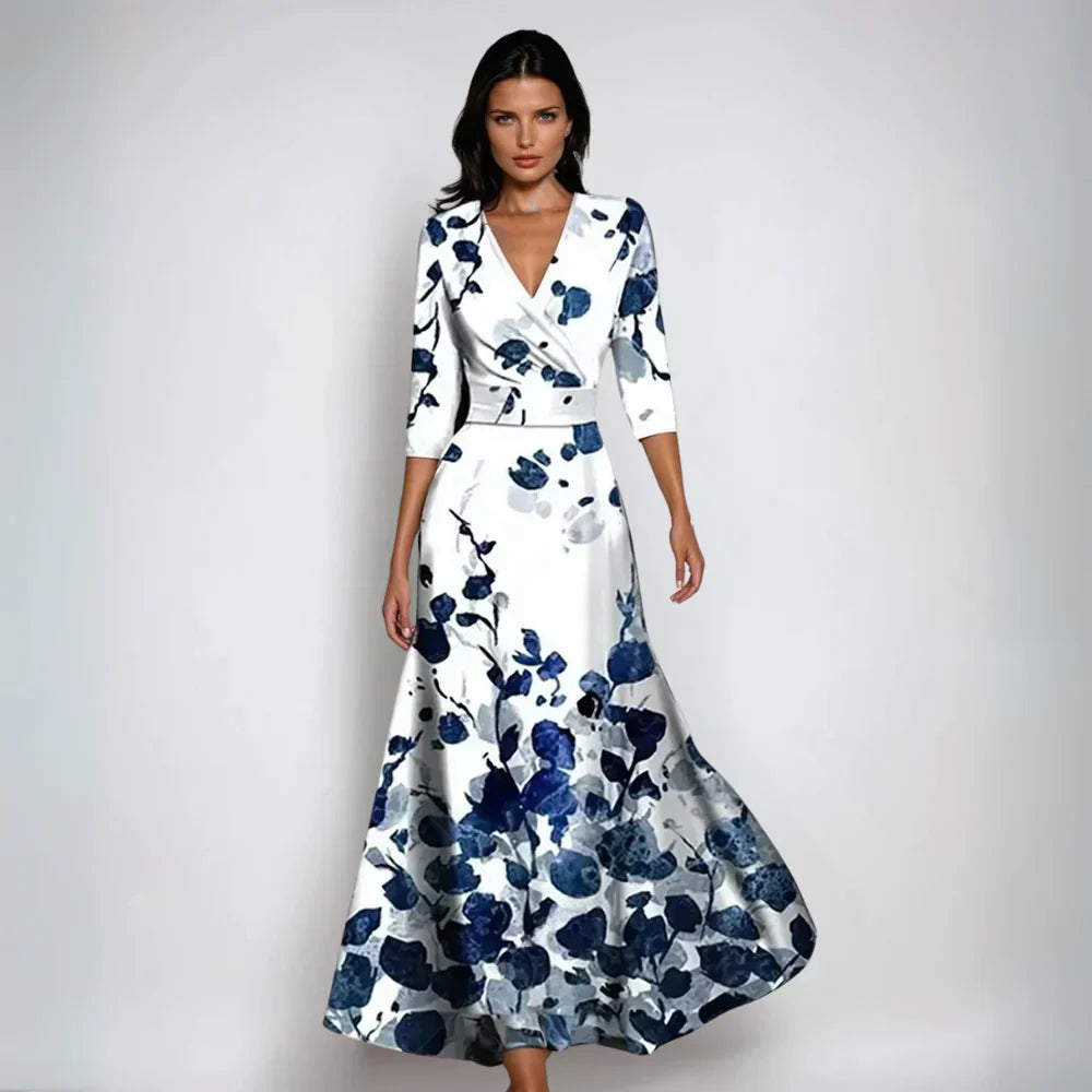 Emily™ | Elegantes Blumen-Wickelkleid