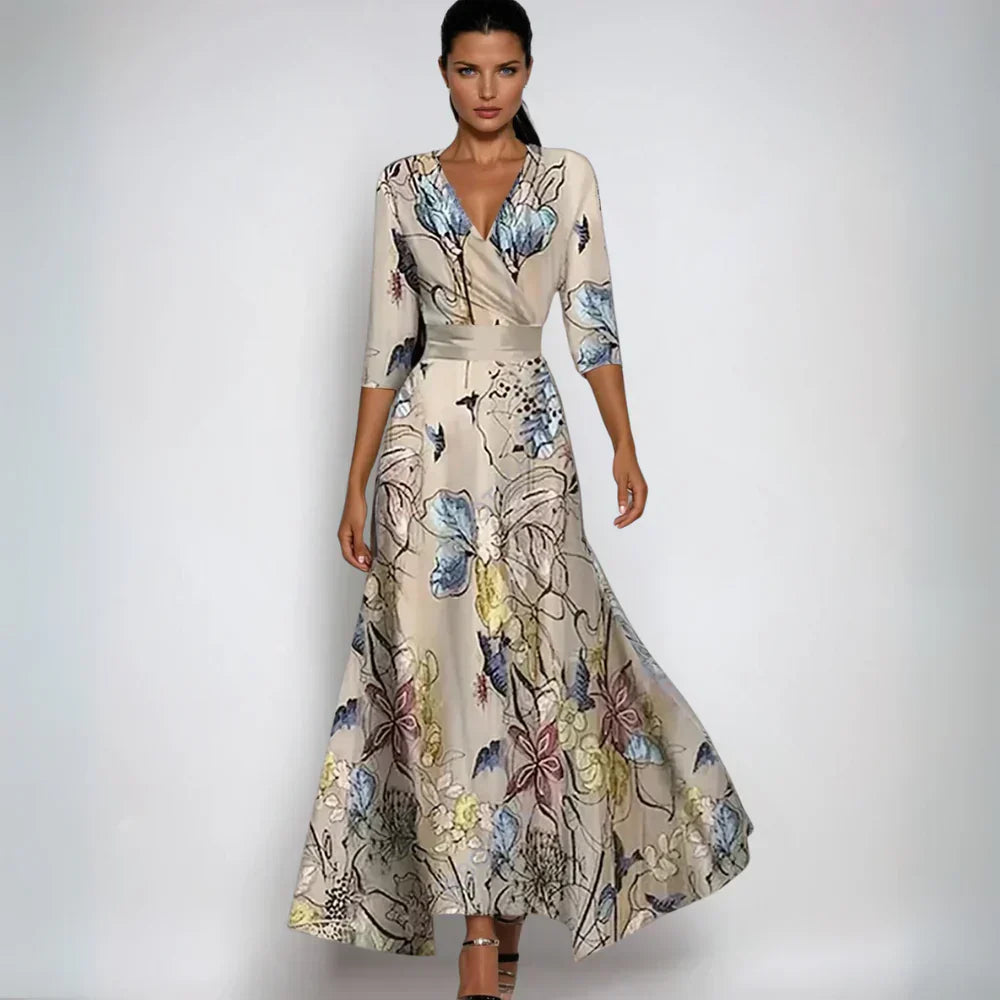 Emily™ | Elegantes Blumen-Wickelkleid