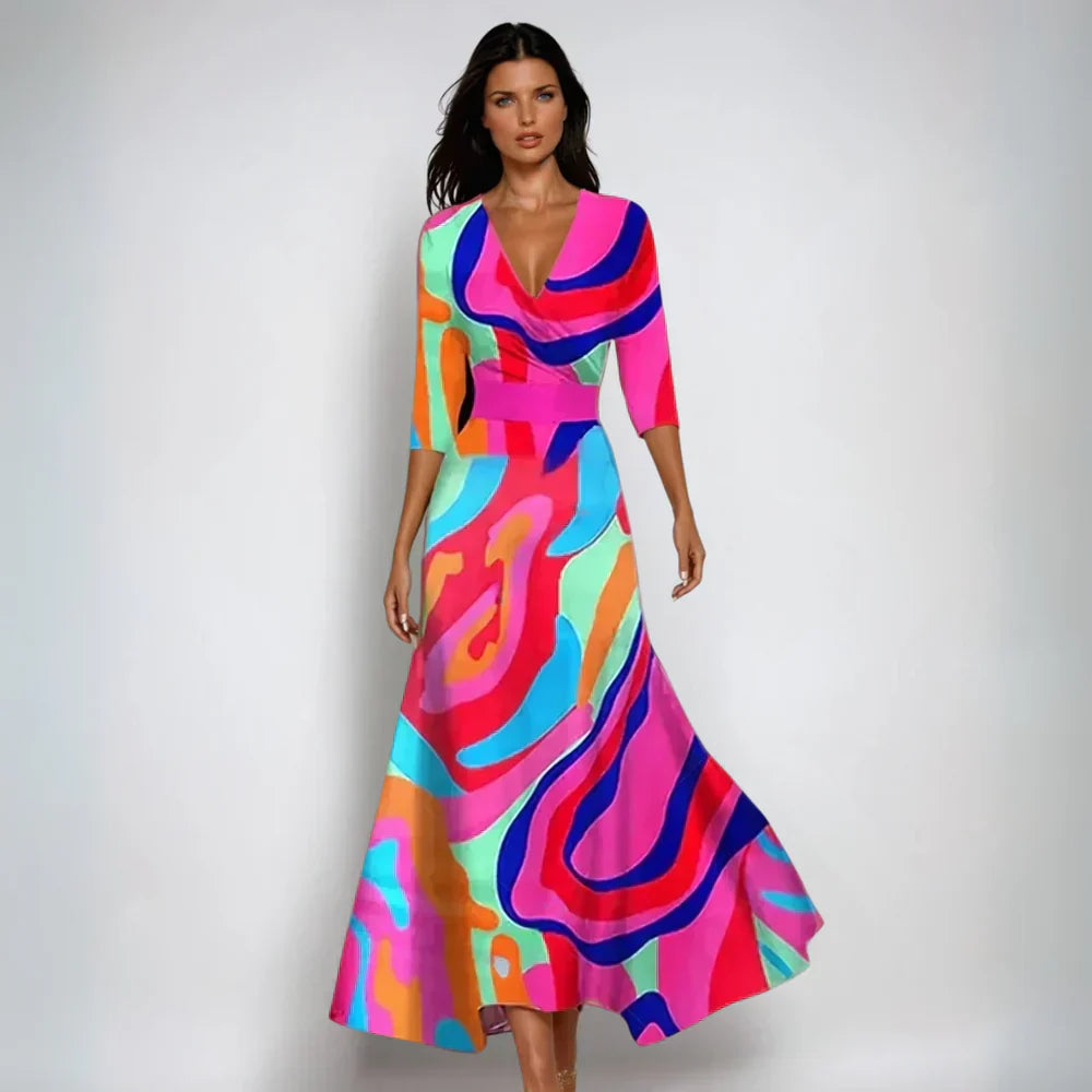 Emily™ | Elegantes Blumen-Wickelkleid