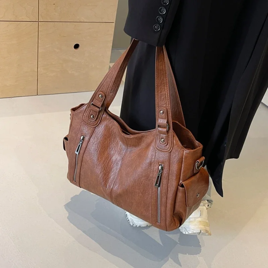 OLIVIA - MARRONE BORSA LUXURY MODERNA A SPALLA