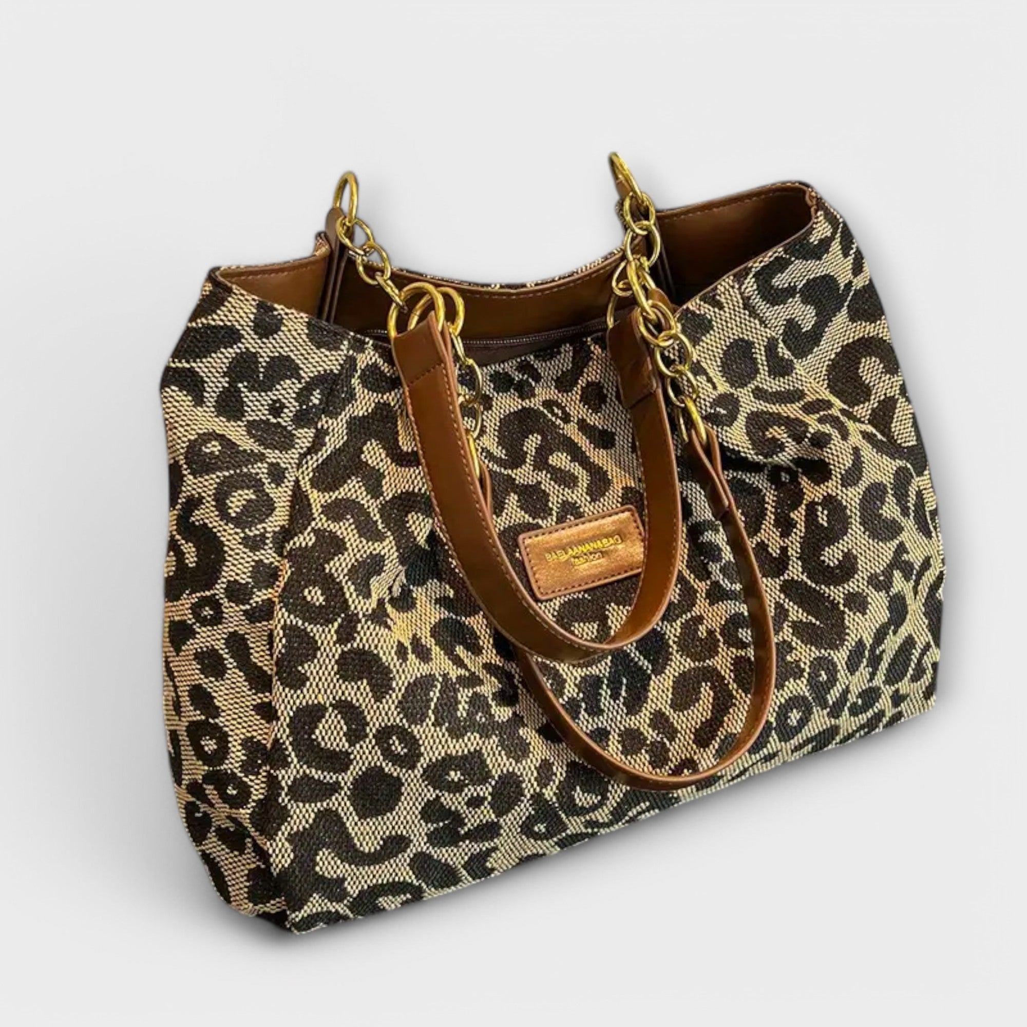 Elara - Leopardenmuster Canvas-Tasche