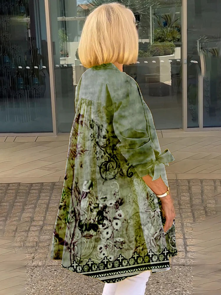 Florabel - Jacke aus bedruckter Baumwolle mit Schleifenärmeln