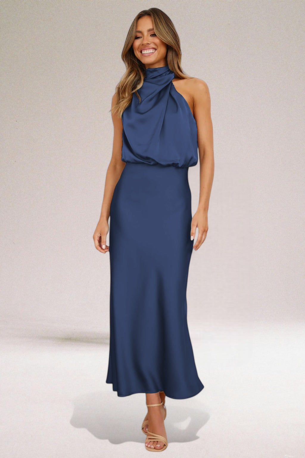 Flavia™ | Glamouröse satinierte Kleid