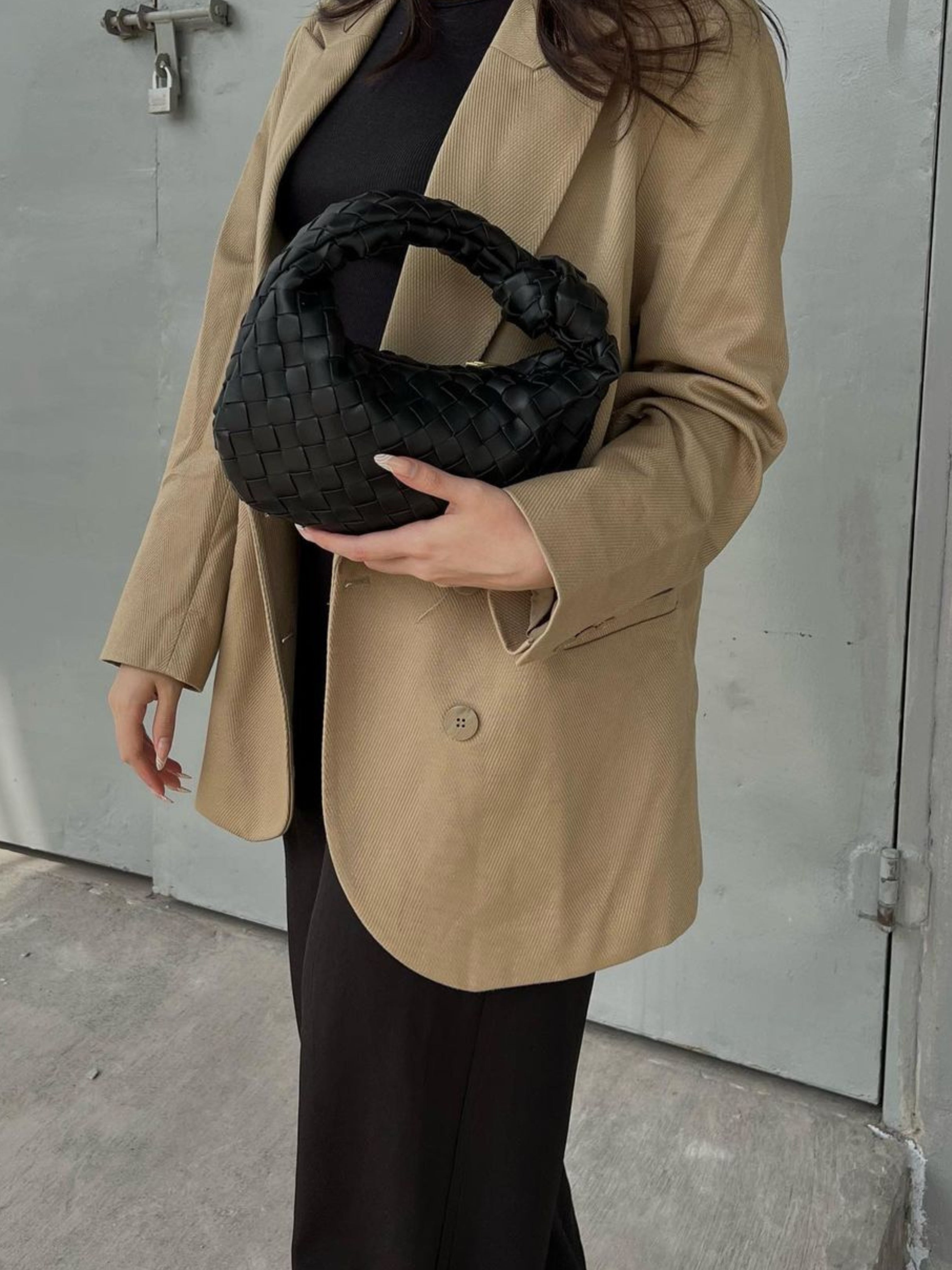 Marigold Geflochtene Mini-Handtasche