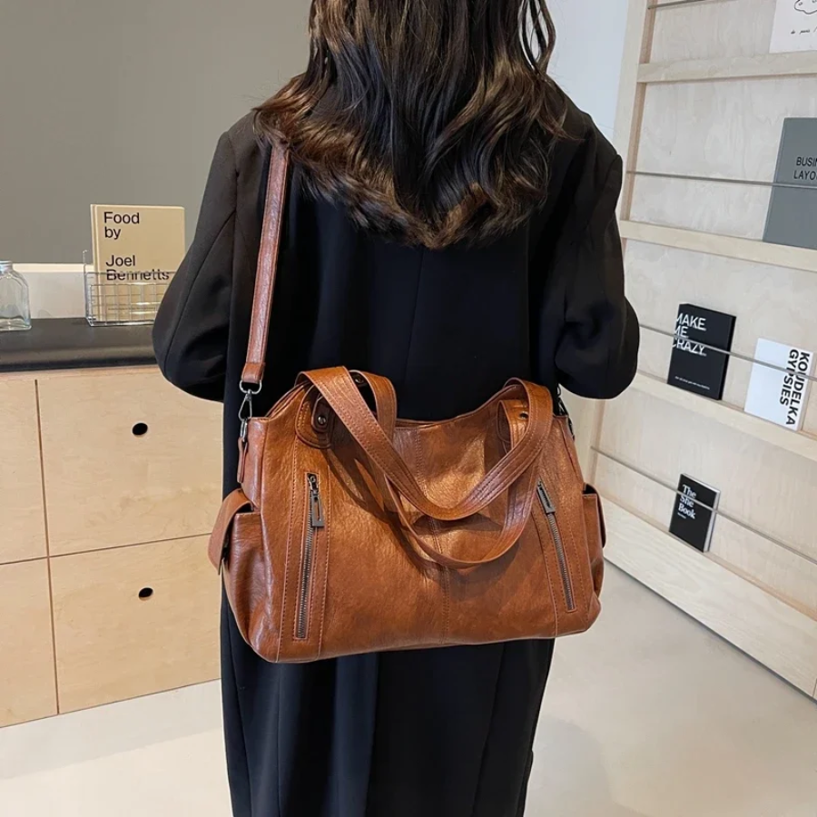 OLIVIA - VIOLA SCURO BORSA LUXURY MODERNA A SPALLA