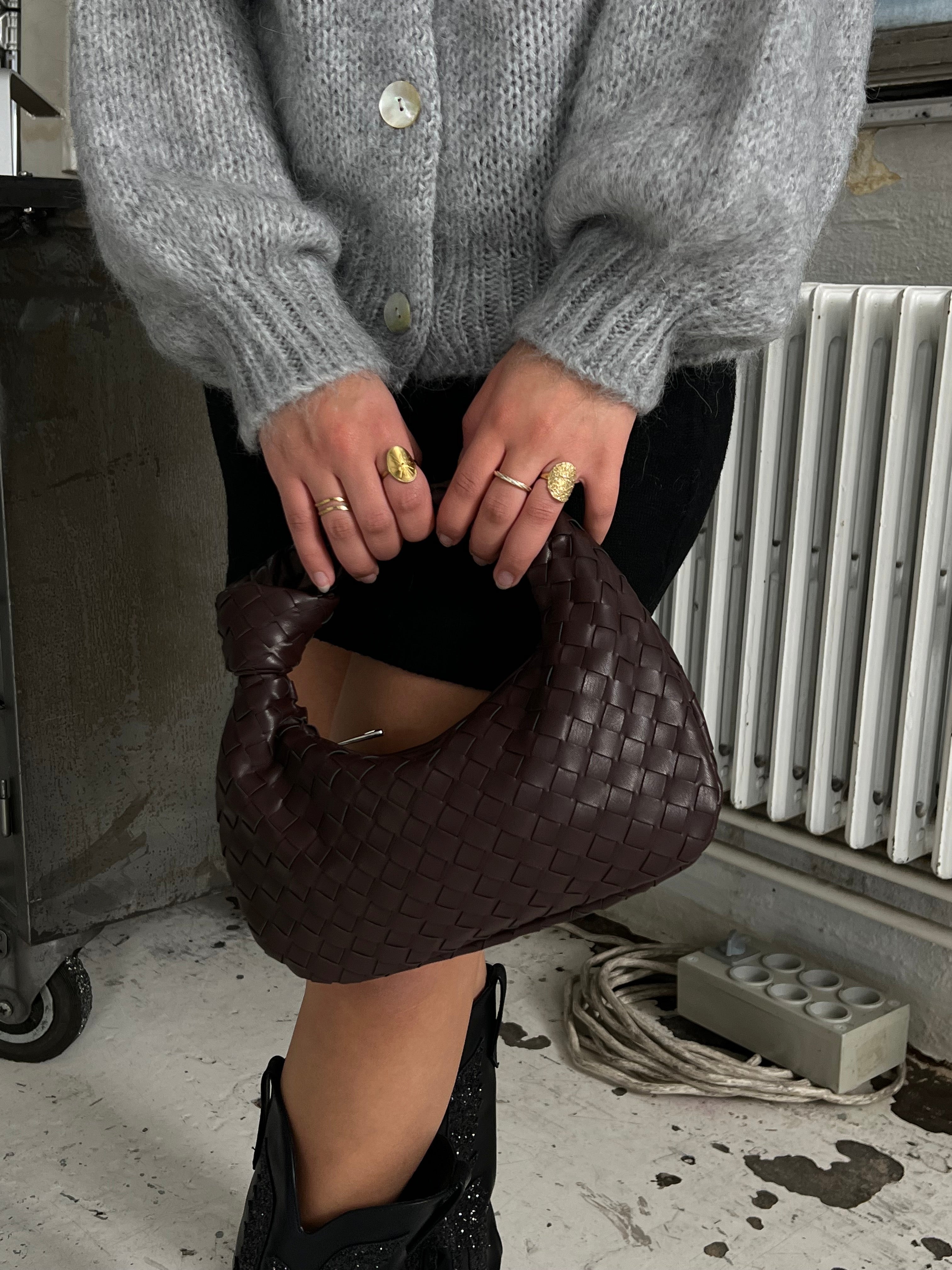 Marigold Geflochtene Mini-Handtasche