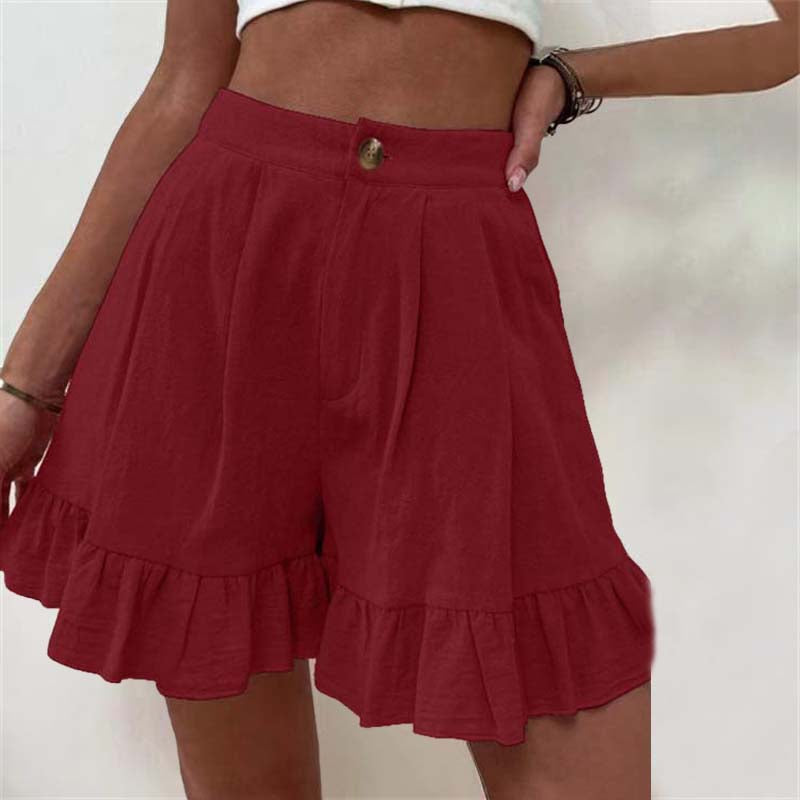 Kissha™ - Fließende Rüschensaum Shorts