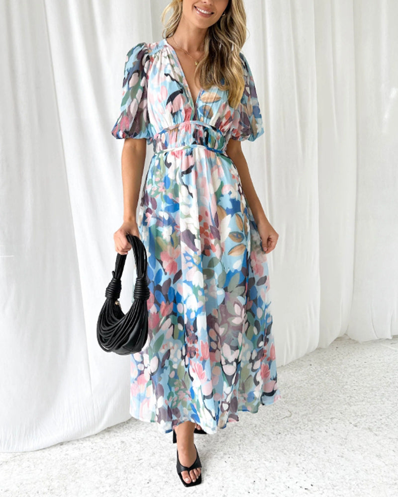 Carlotta - Elegantes Blumenkleid