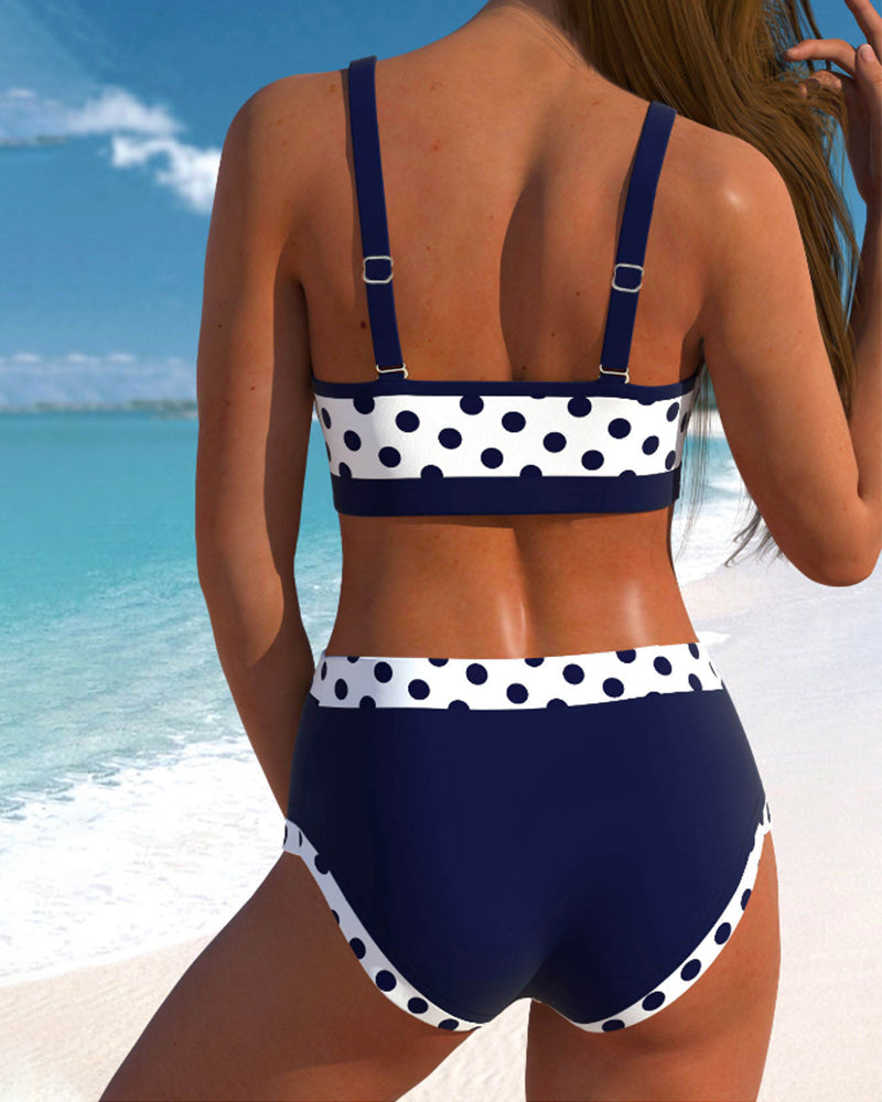 Ersilia | Bikini a Vita Alta con Design Patchwork a Pois