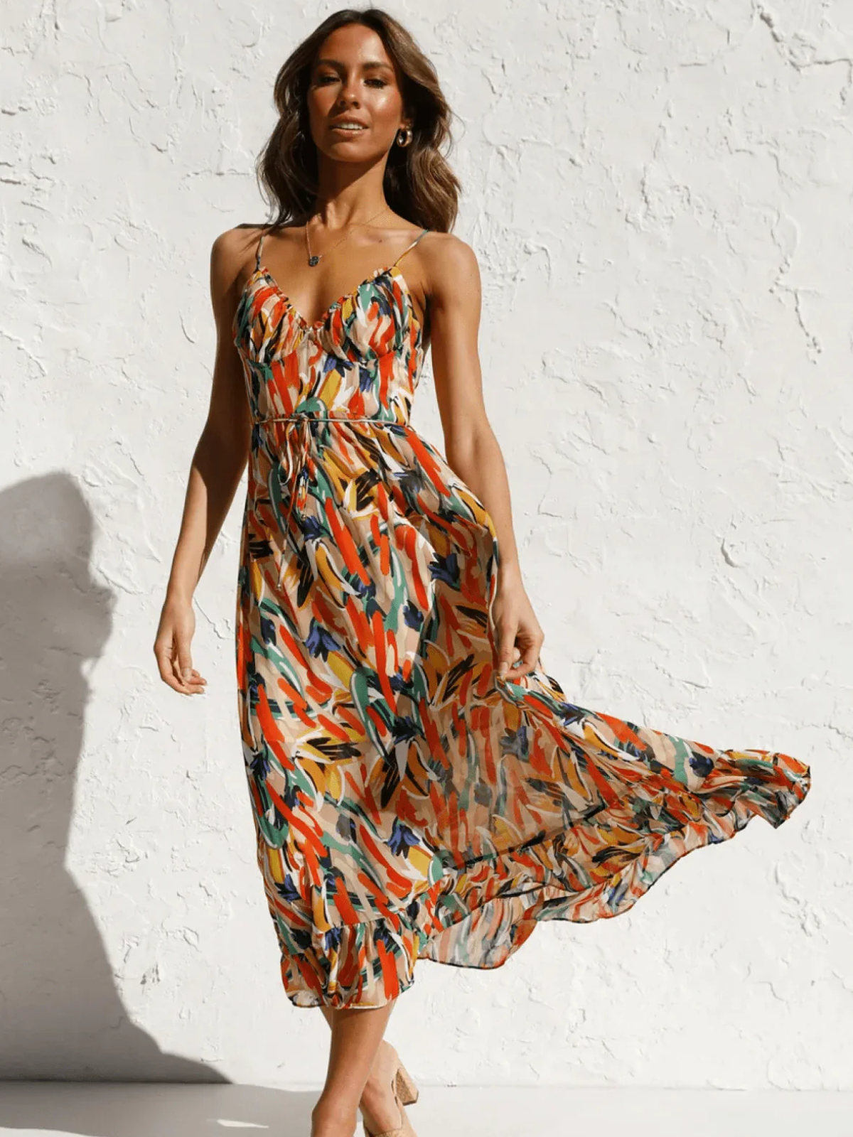 CHIARA | BUNTES MIDI-KLEID