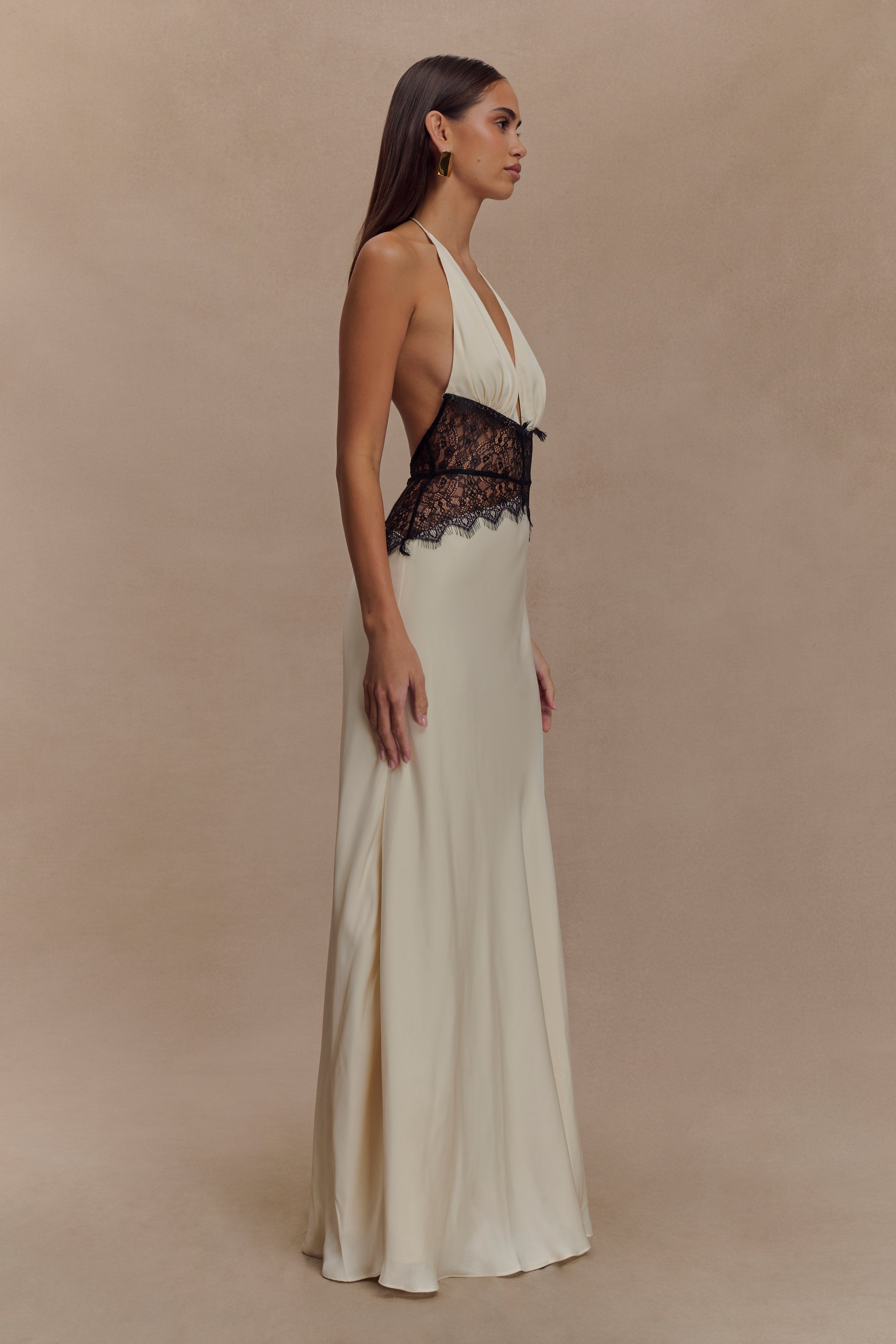 ZAFIRA – Lace and Satin Maxi Dress