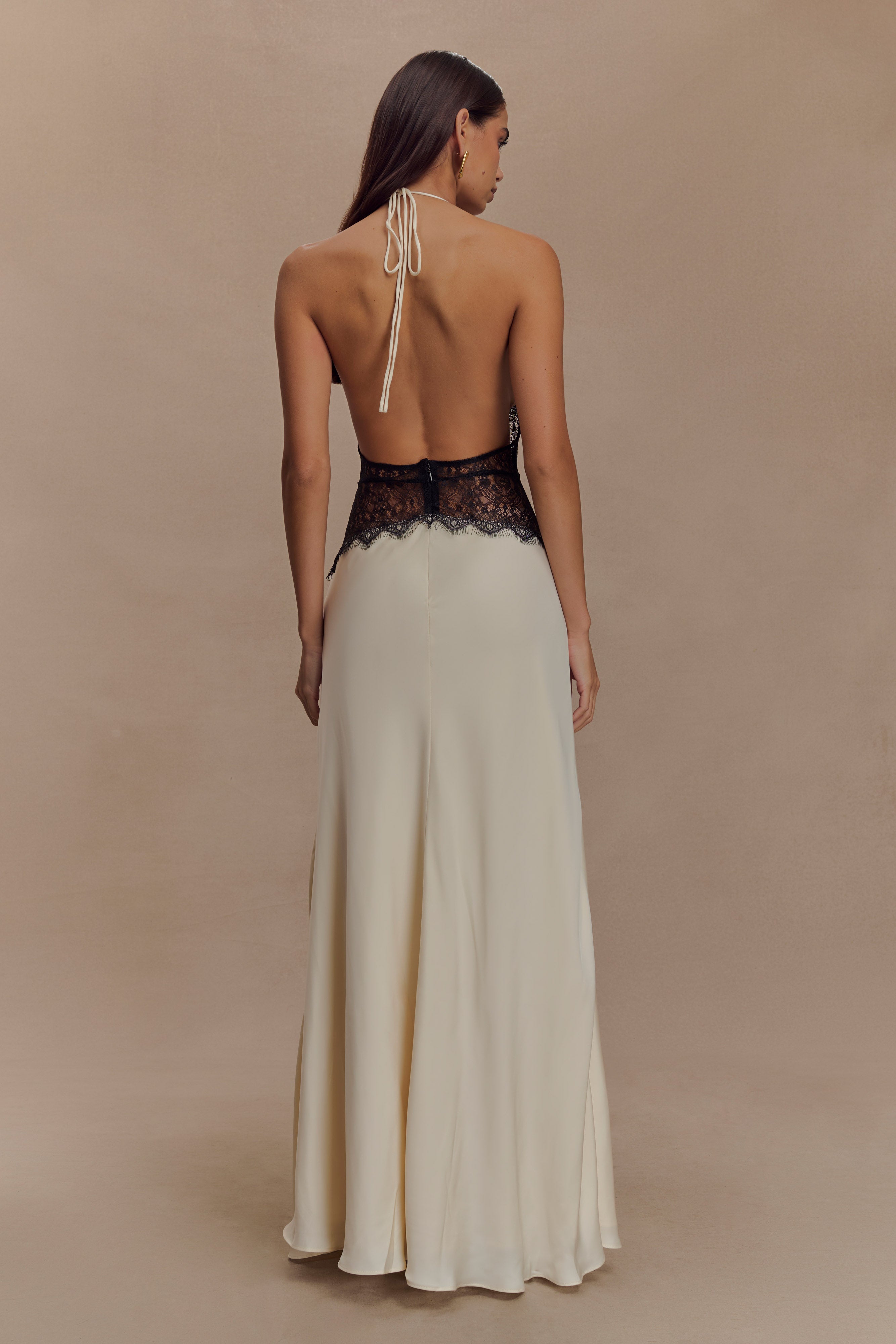 ZAFIRA – Lace and Satin Maxi Dress