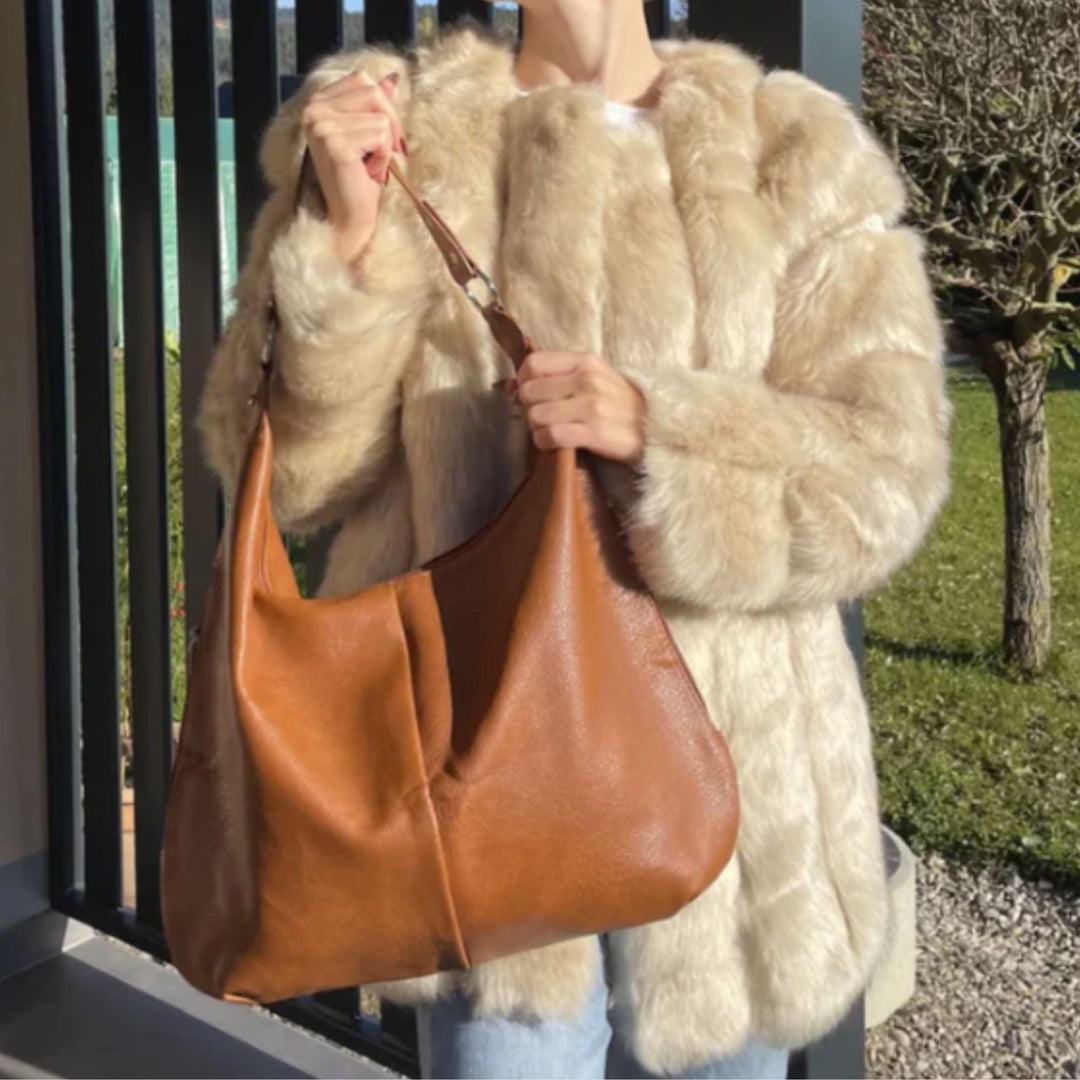 AMALFI CHARM MARRONE - LEATHER BAG