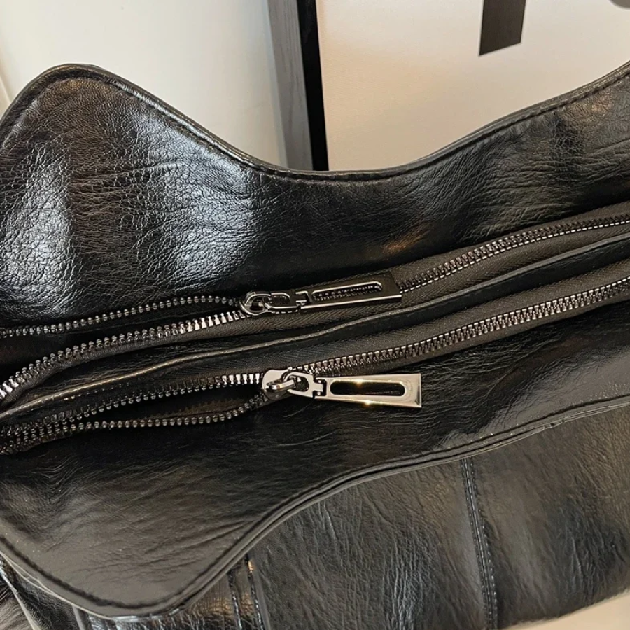 OLIVIA - VIOLA SCURO BORSA LUXURY MODERNA A SPALLA