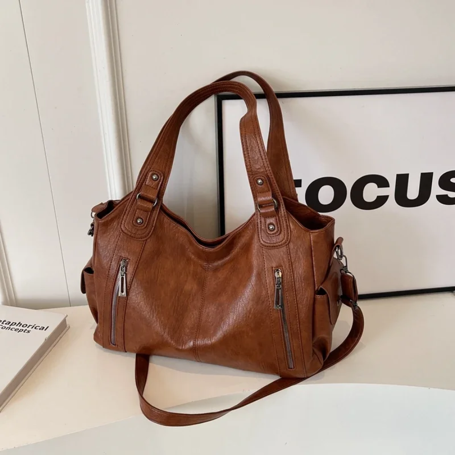 OLIVIA - MARRONE BORSA LUXURY MODERNA A SPALLA