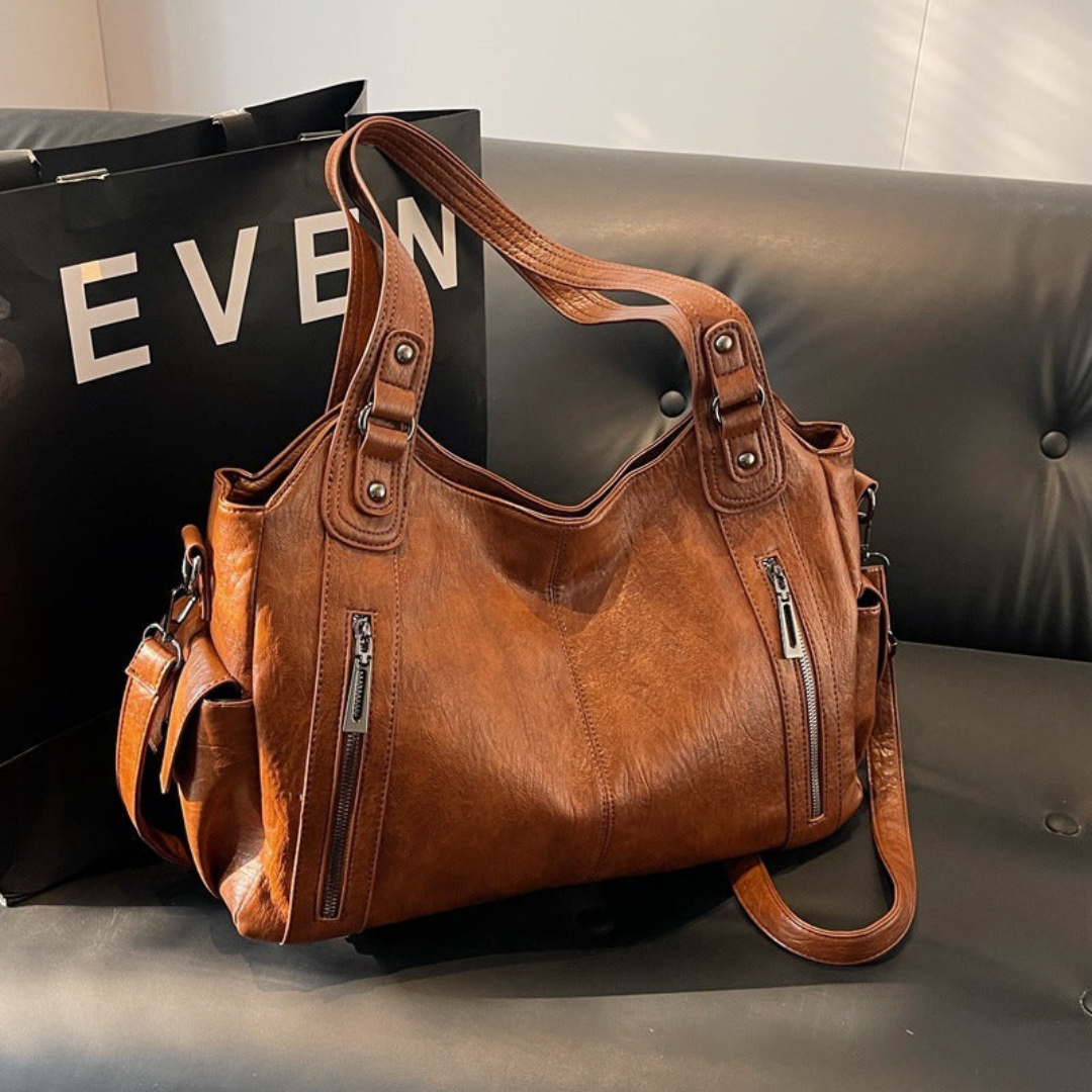 OLIVIA - MARRONE BORSA LUXURY MODERNA A SPALLA
