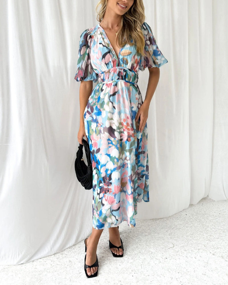 Carlotta - Elegantes Blumenkleid