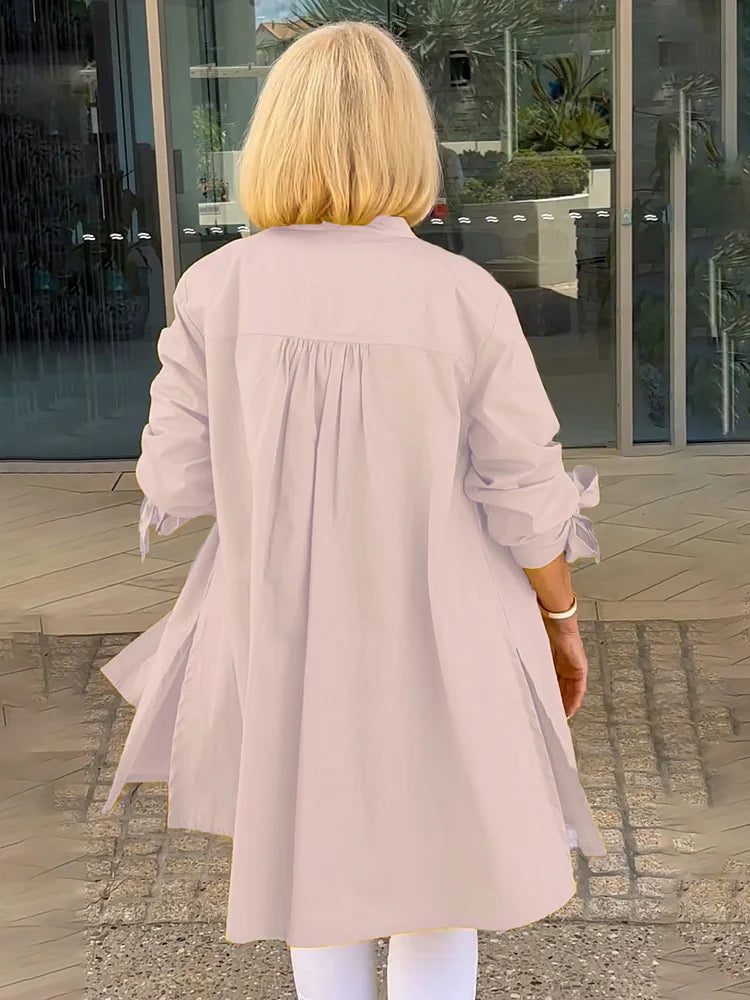 Isalyn - Figurbetonte Baumwolljacke mit Stehkragen