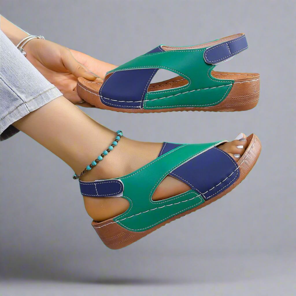 Sonnhild | Sandali Premium fatti a mano in Blu Marino