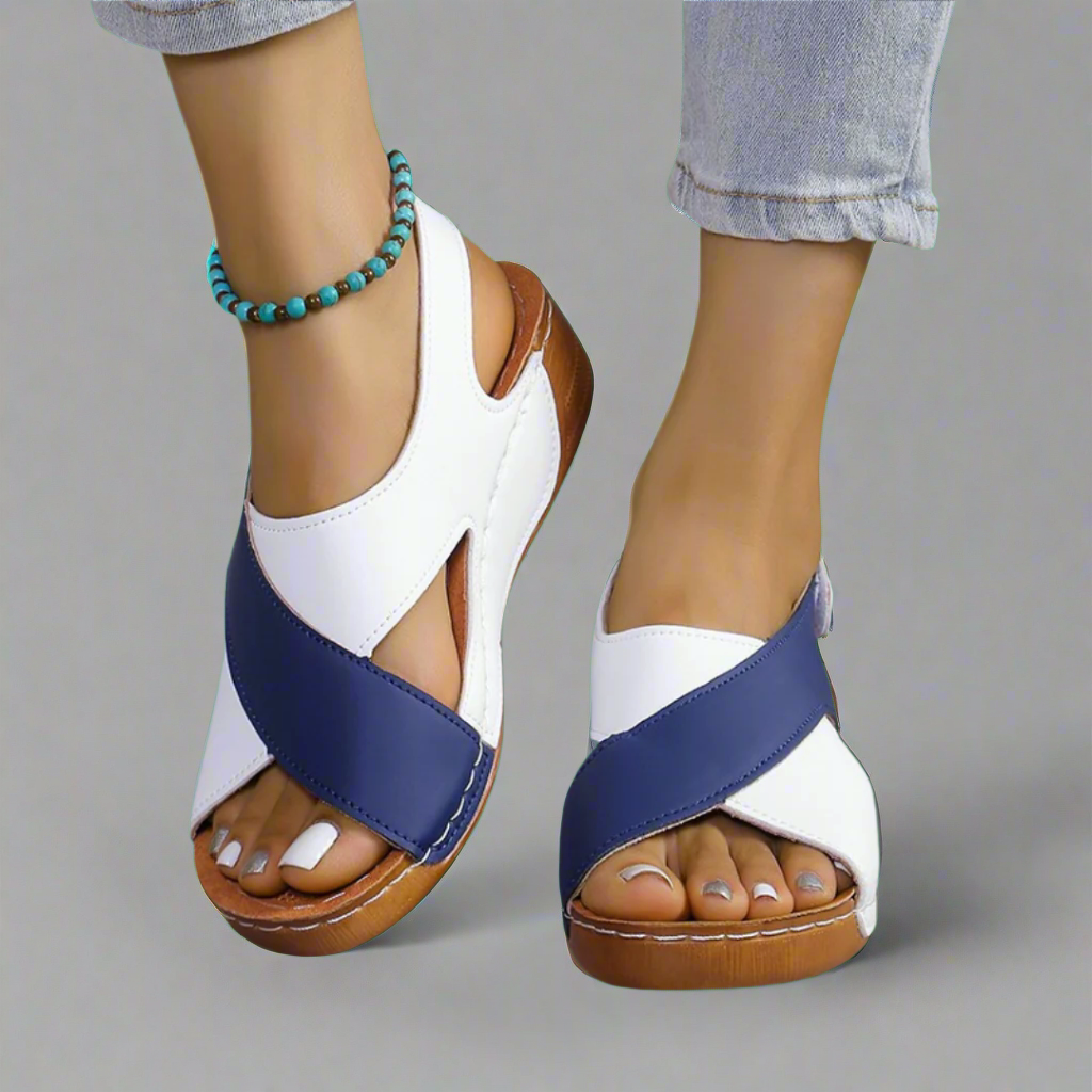 Sonnhild | Sandali Premium fatti a mano in Blu Marino
