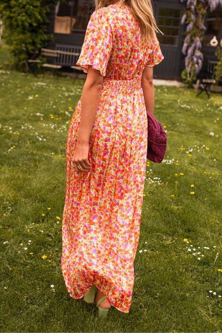Pauline - Langes Blumenkleid