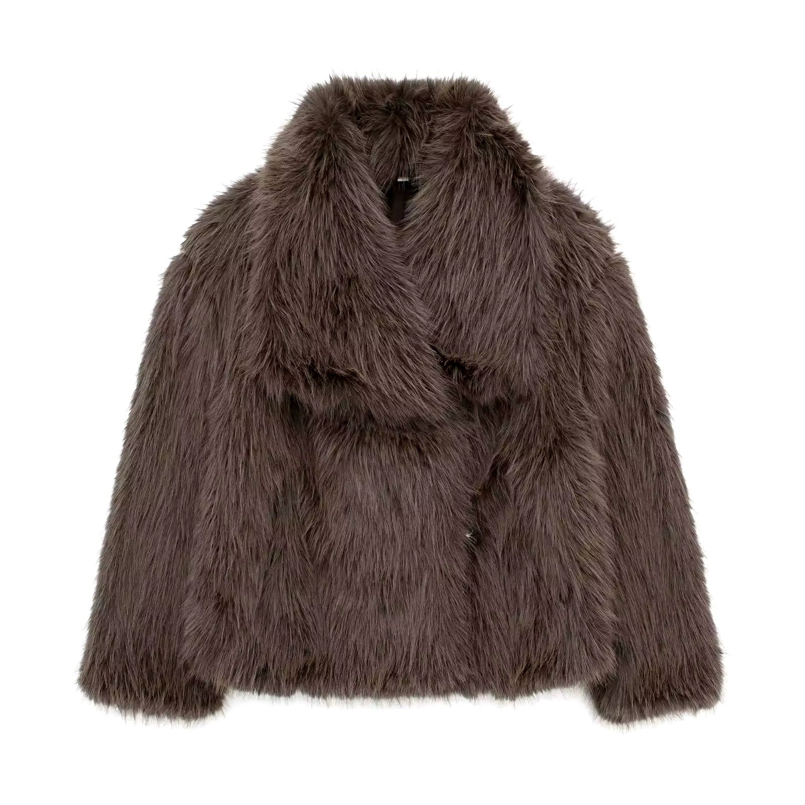 ELVORU - Fur Effect Puffer Coat