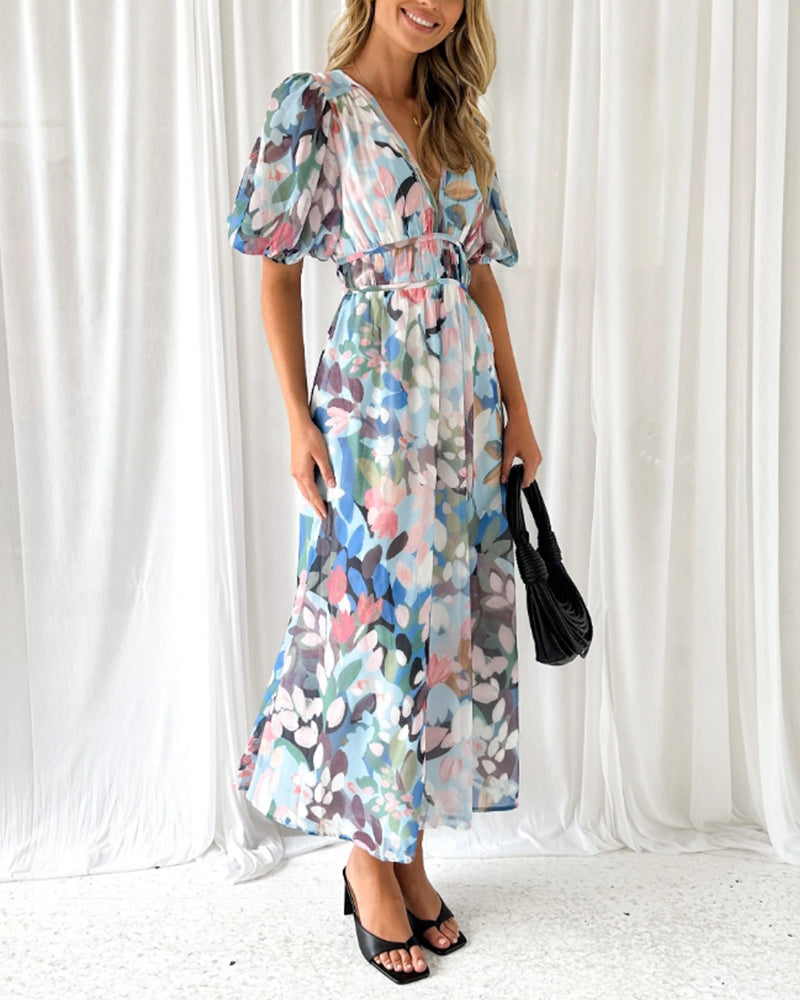 Carlotta - Elegantes Blumenkleid