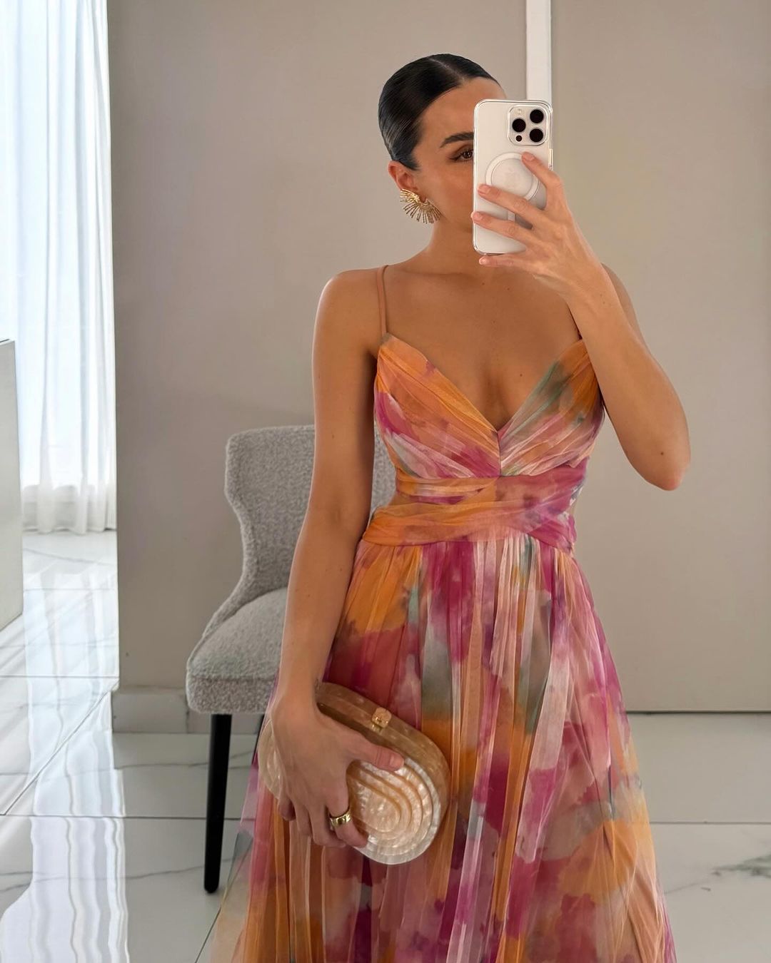 Eléna - Elegantes und florales Maxikleid