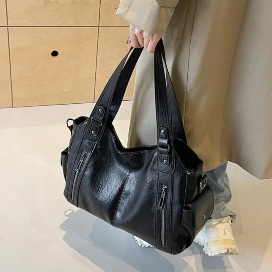OLIVIA - VIOLA SCURO BORSA LUXURY MODERNA A SPALLA