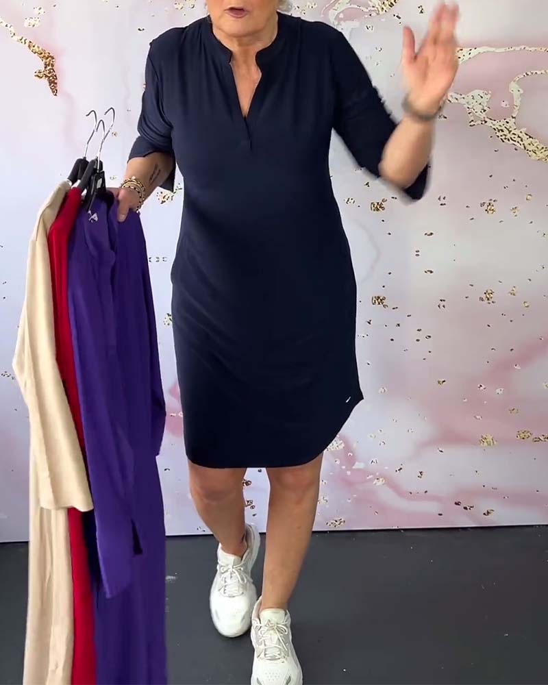 Hanne | Elegantes V-Ausschnitt Kleid