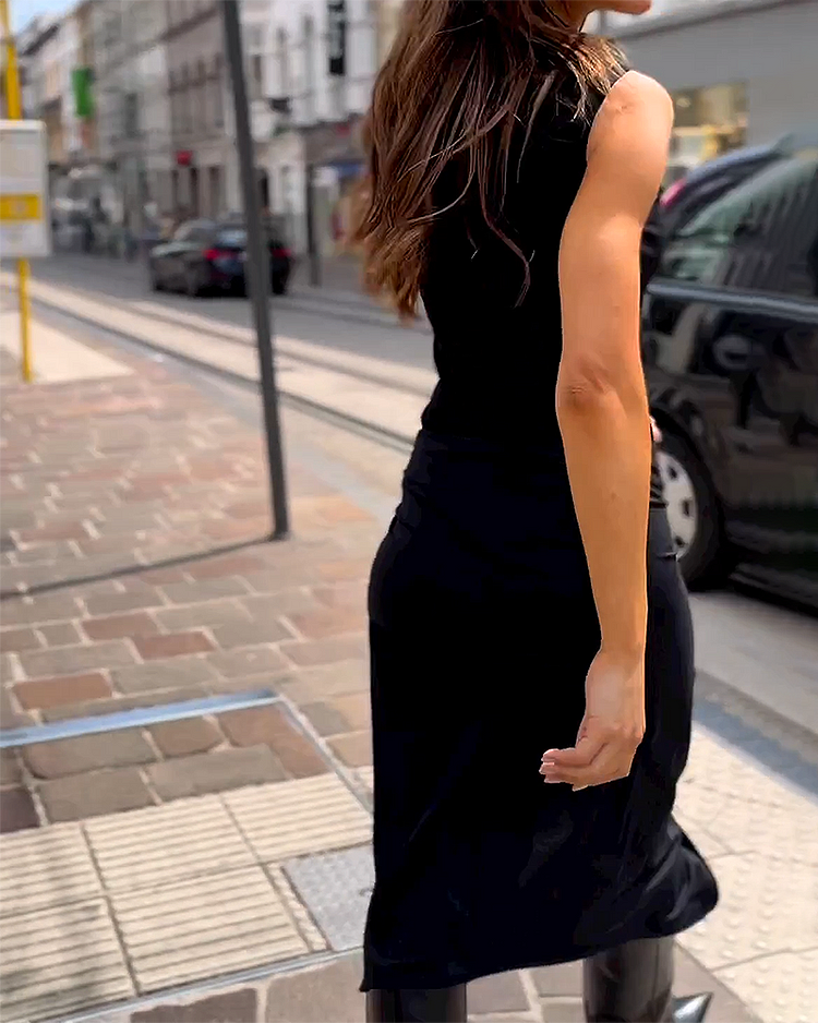 Aria - Ärmelloses Maxikleid