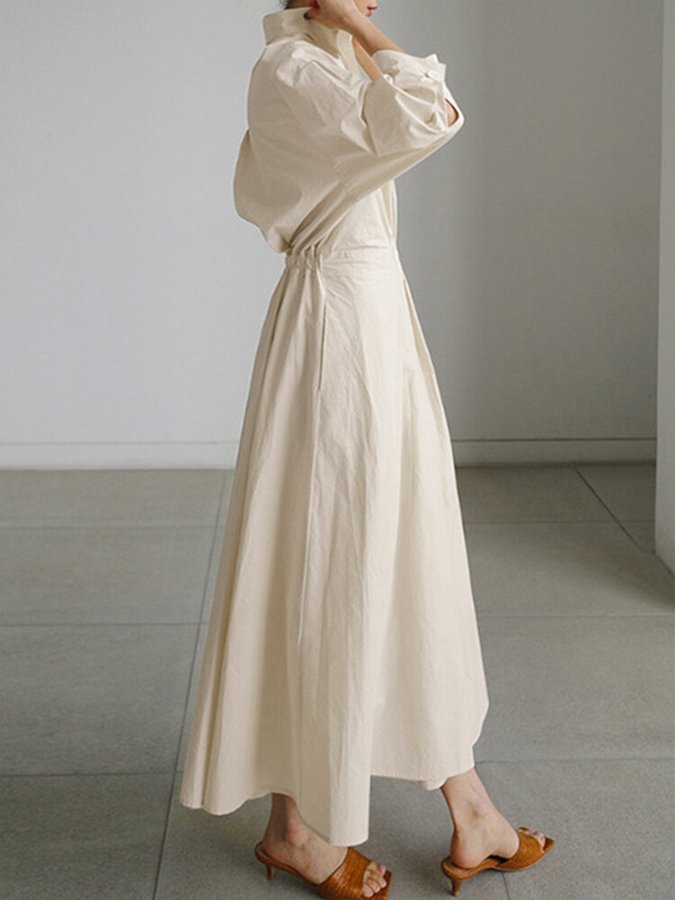 Clémence™ | Midi-Kleid mit Knopfdetail